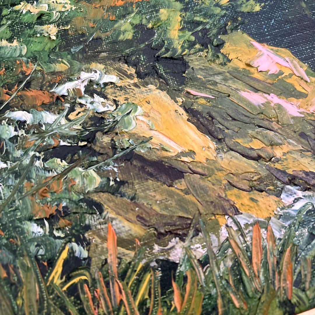 泉羽鶴美 油絵　南アルプス 百問洞と聖岳 F4 日本画