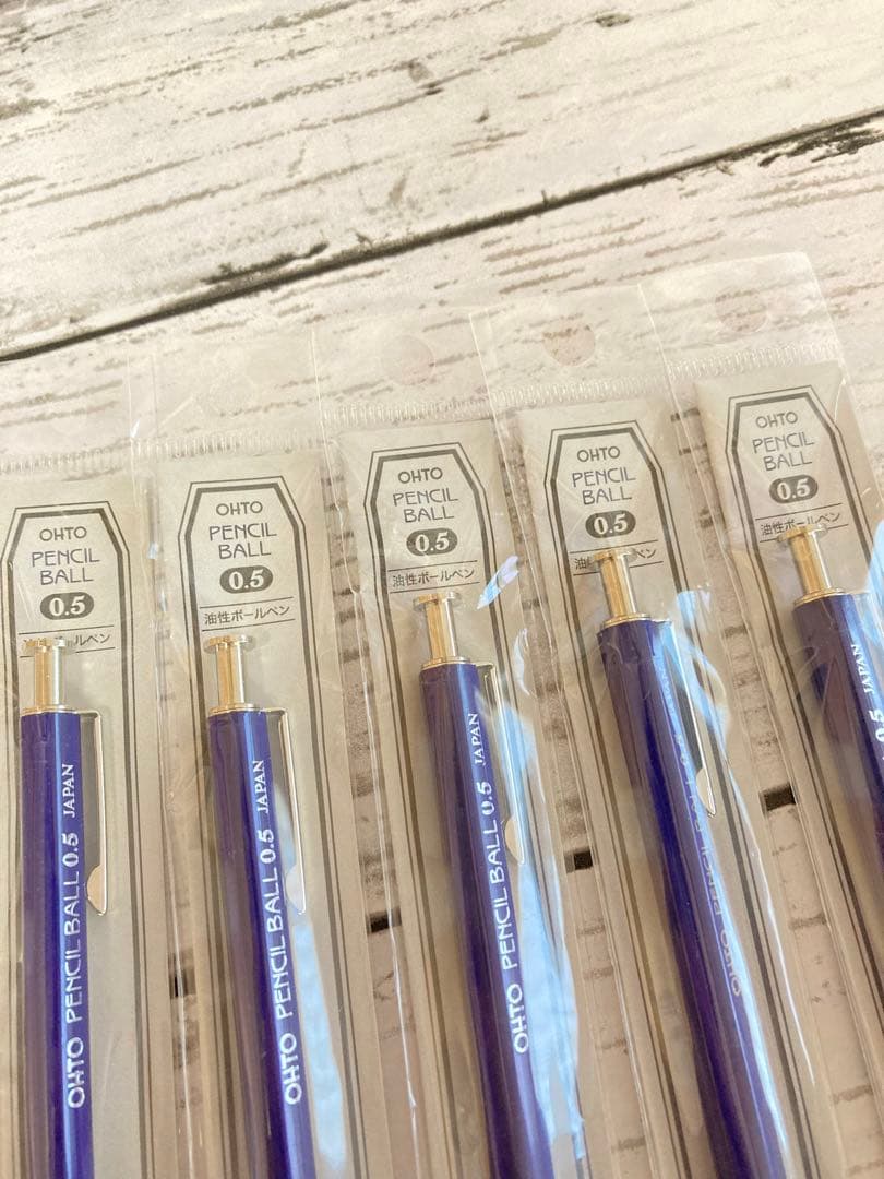 OHTO 油性ボールペン0.5 ブルー　廃盤　新品　5本セット
