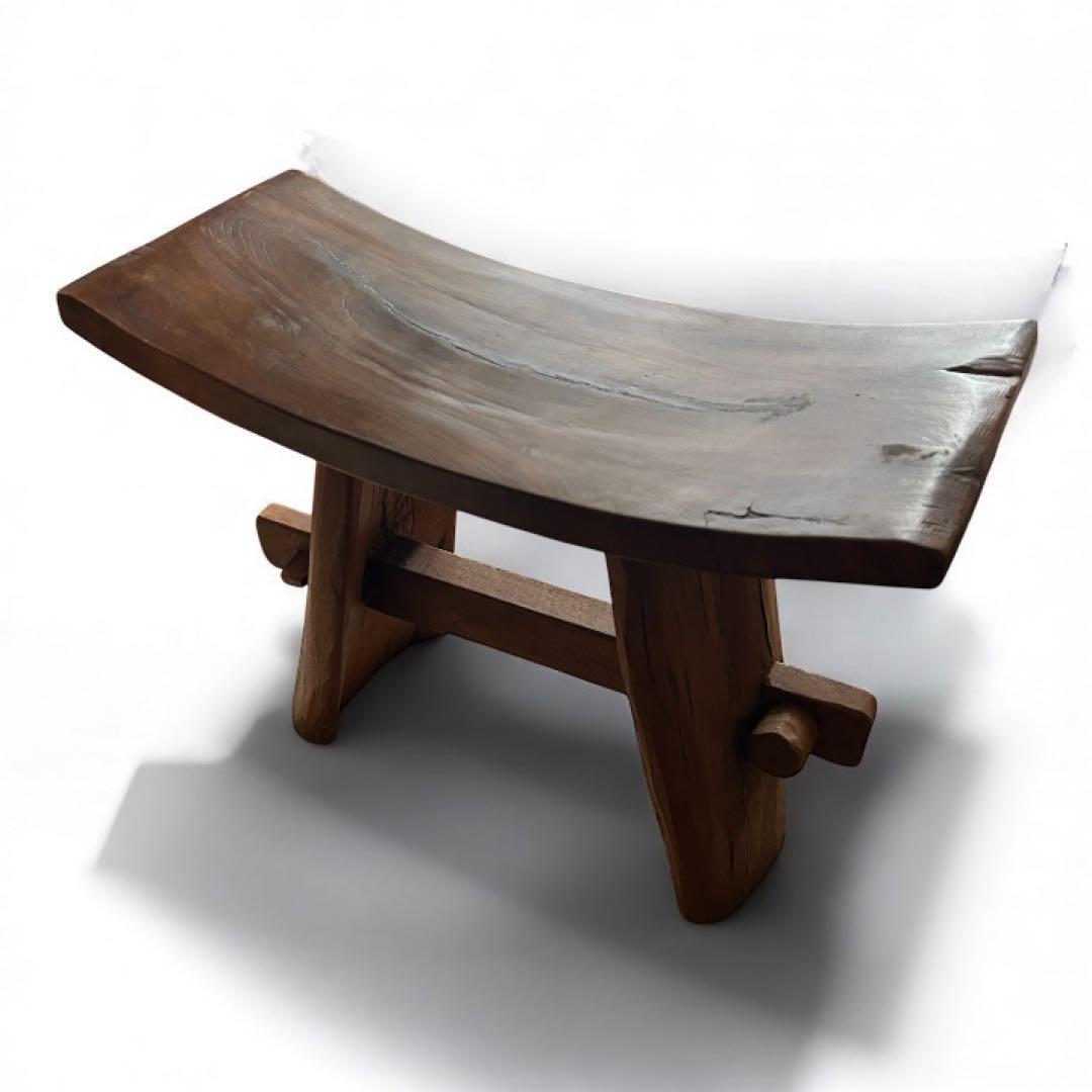 【値下げ相談可】木製無垢スツール 和モダン家具 玄関ベンチ 花台 インテリア