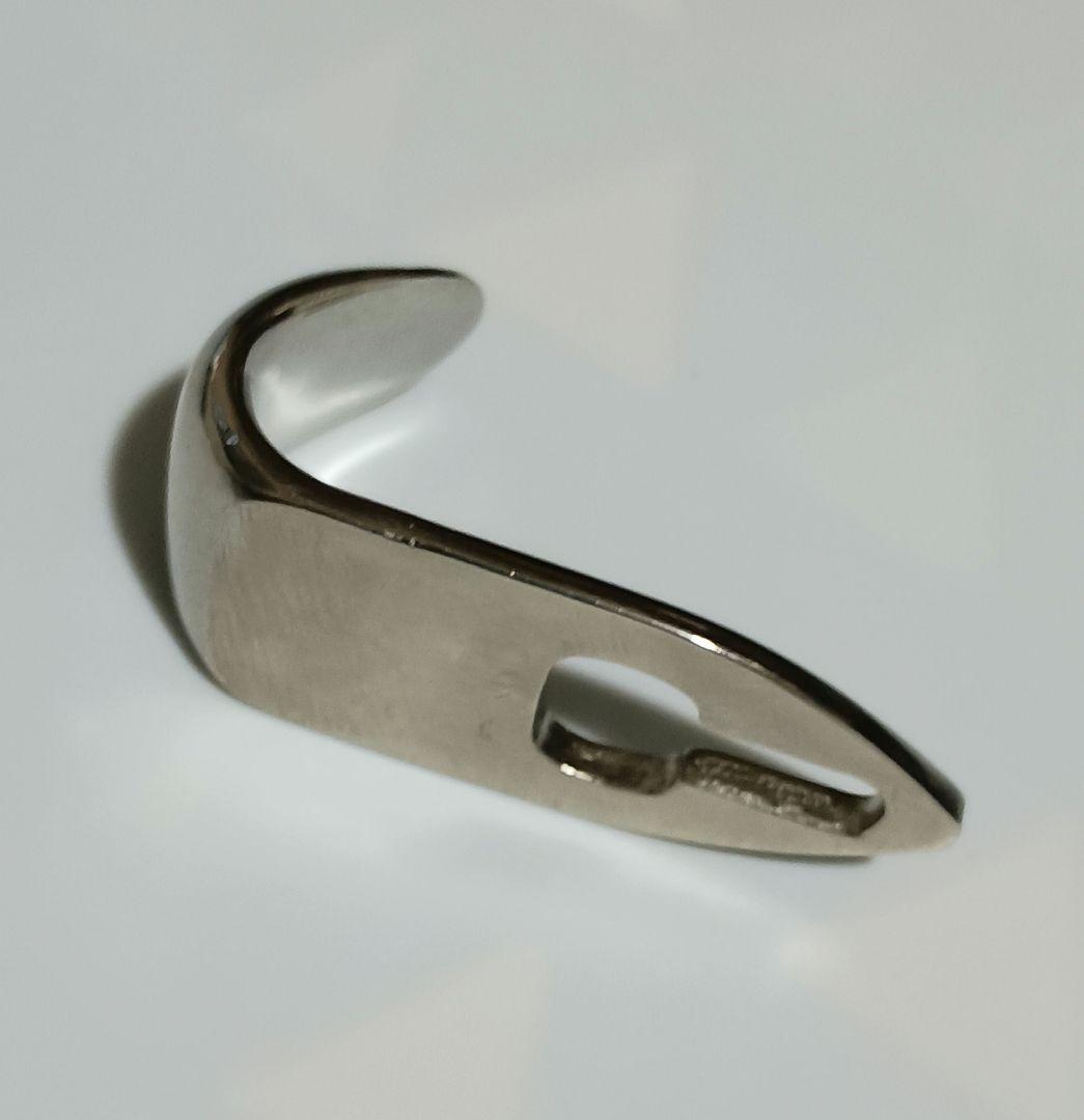 銀製サムフック　プラチナメッキ　サックス 特注品 earrs