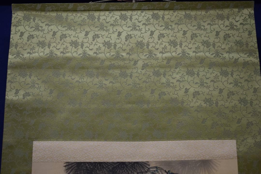 真作/新谷鐵僊/鐵/鉄仙/猛虎図/布袋屋掛軸HJ-909