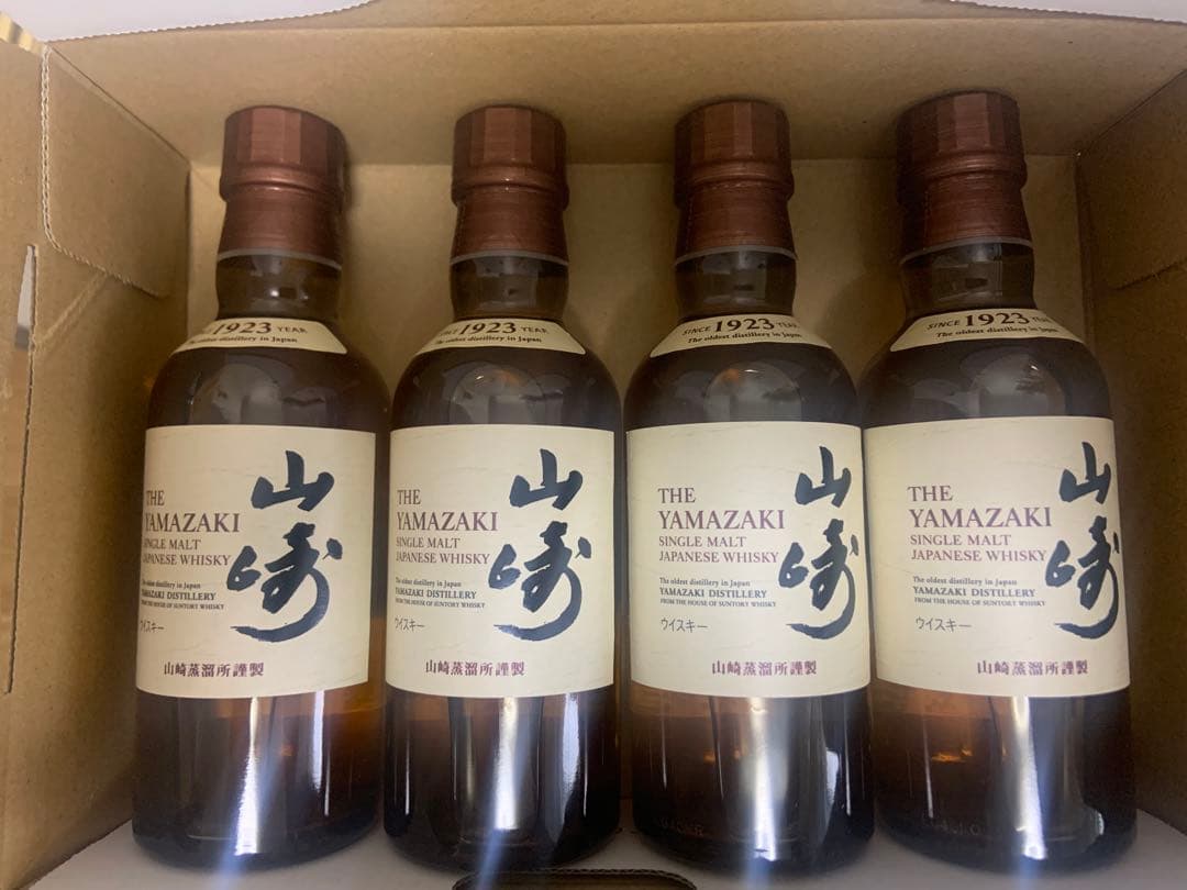 あ*様 サントリー シングルモルトウイスキー 山崎 180ml ×4本