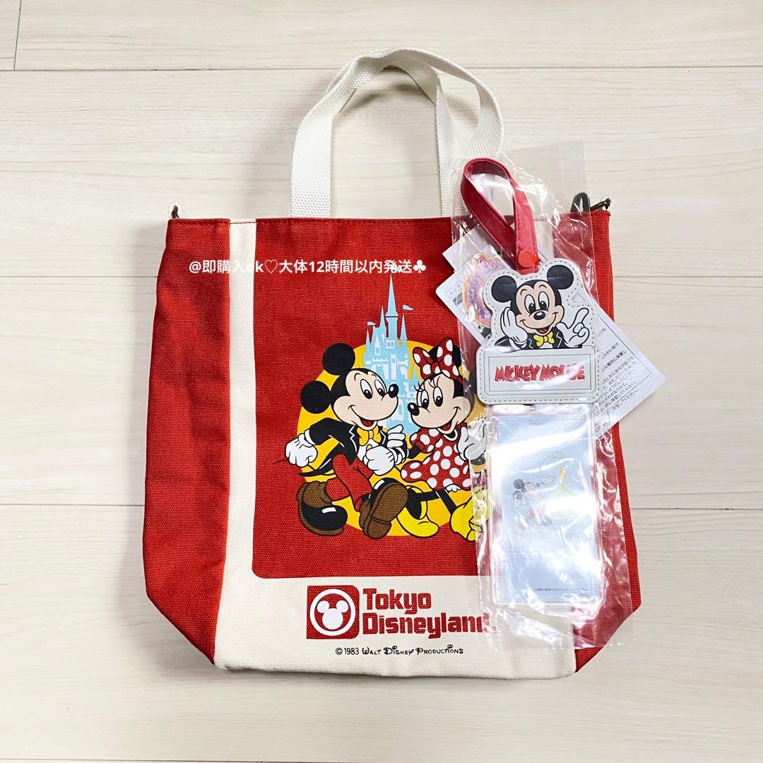 ディズニー 40周年 ショルダーバッグ ミッキー ミニー トート レトロ
