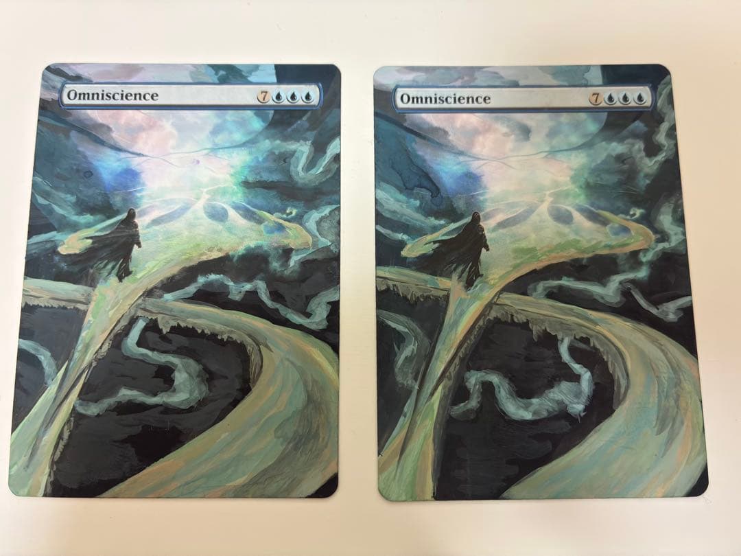 MTG 全知 Omniscience 拡張アート 2枚