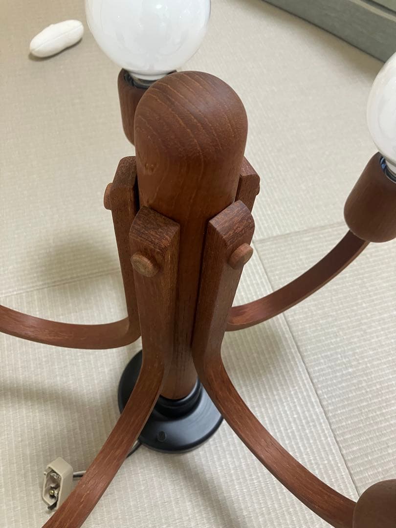 ゴ*ド様 DOMUS 木製シャンデリア C1878 ドイツ製 チーク材 ヨーロッ