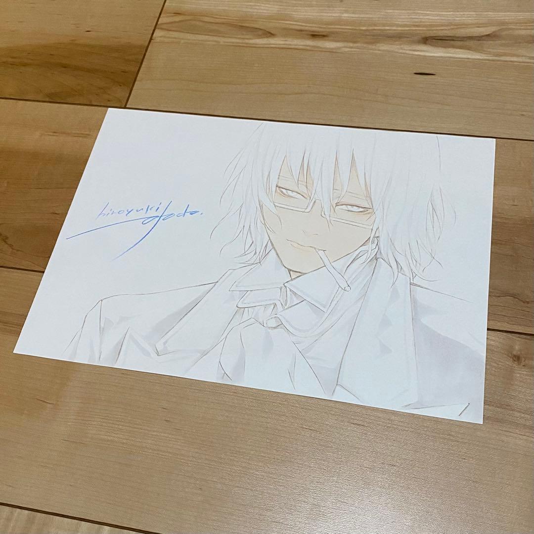 【原画】浅田弘幸 テガミバチ ラルゴ・ロイド 直筆サイン入り