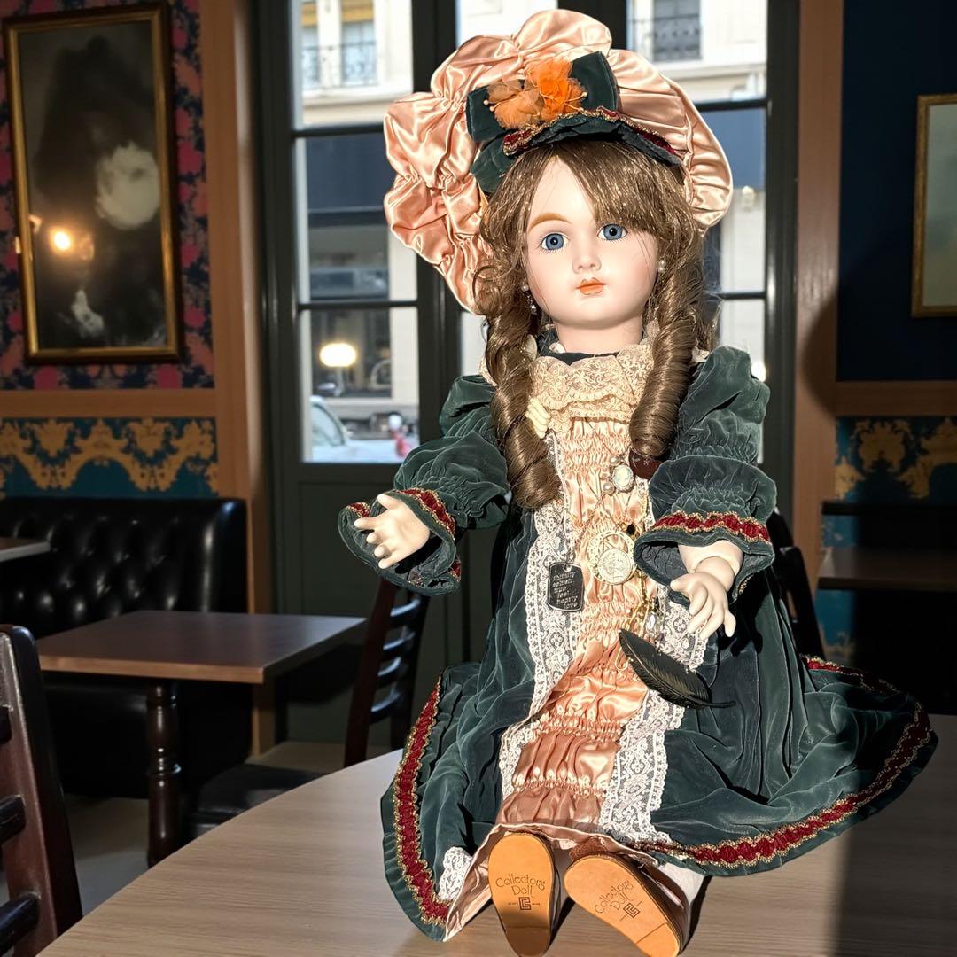 焼きみかん ビスクドール アーテー グリーン ピンク ロングドレス ボネ