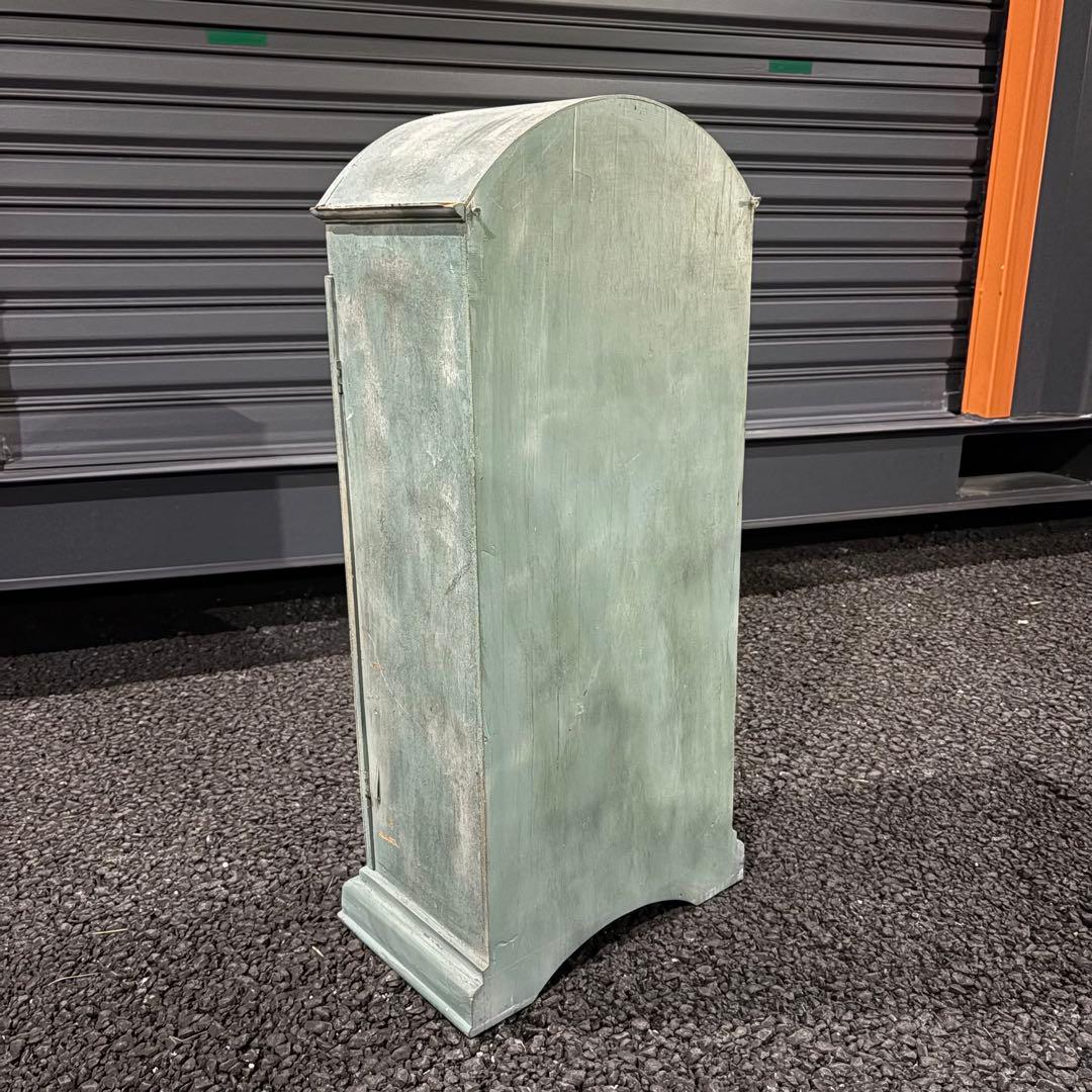 【シャビーシック】アンティーク風 キャビネット グリーン 小型収納家具