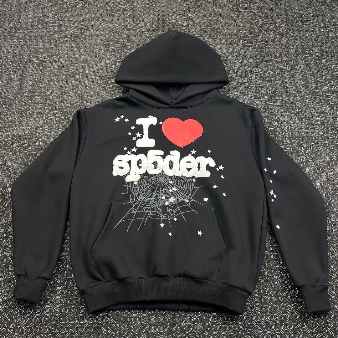 I ❤️ sp5der ブラックパーカー Sサイズ