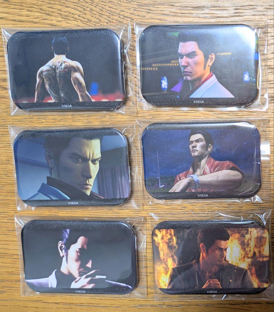 龍が如く 桐生一馬 スクエア缶バッジ6種セット