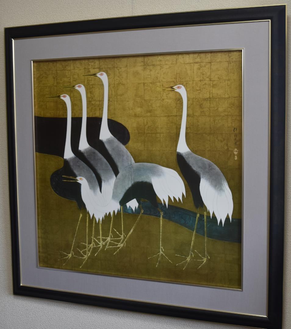 江戸時代★琳派の画家・酒井抱一　筆作　群鶴図