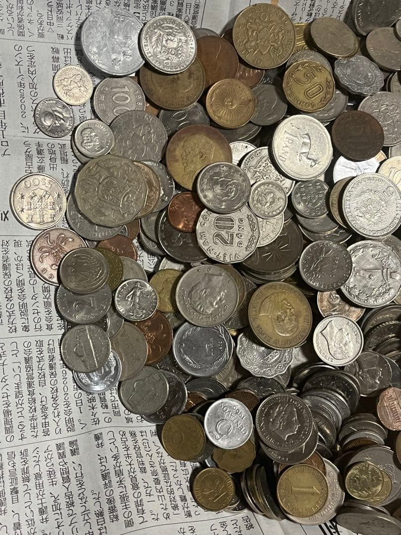 5.3kg 外国 まとめて 硬貨 古銭 貨幣 素材用