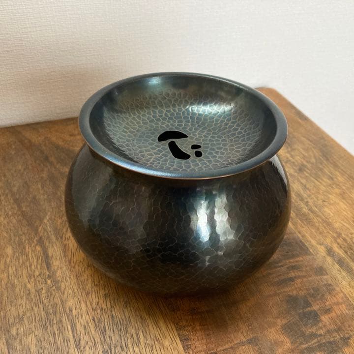 【未使用】玉川堂　銅製　建水　茶こぼし　共箱