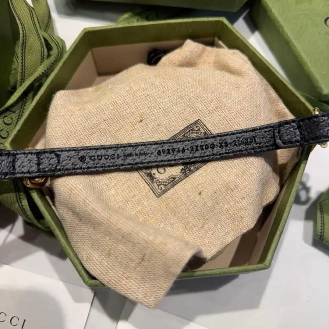 【正規品・新品未使用】GUCCI ブラックレザー首輪 ＆ リード XS サイズ