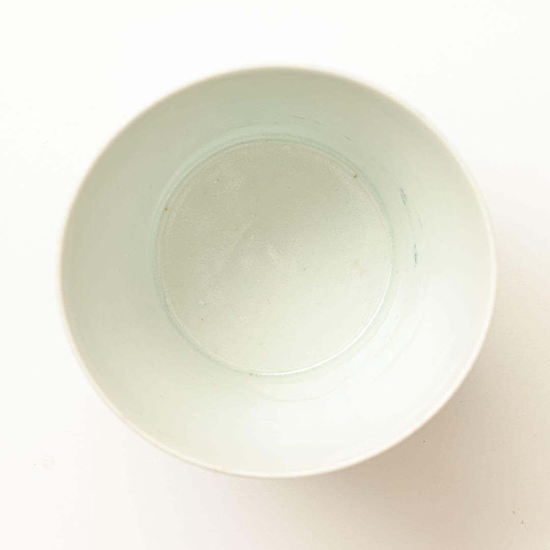 古伊万里　伊万里　江戸　中期　花文様　菖蒲　水仙　大きな!!　蕎麦猪口　染付
