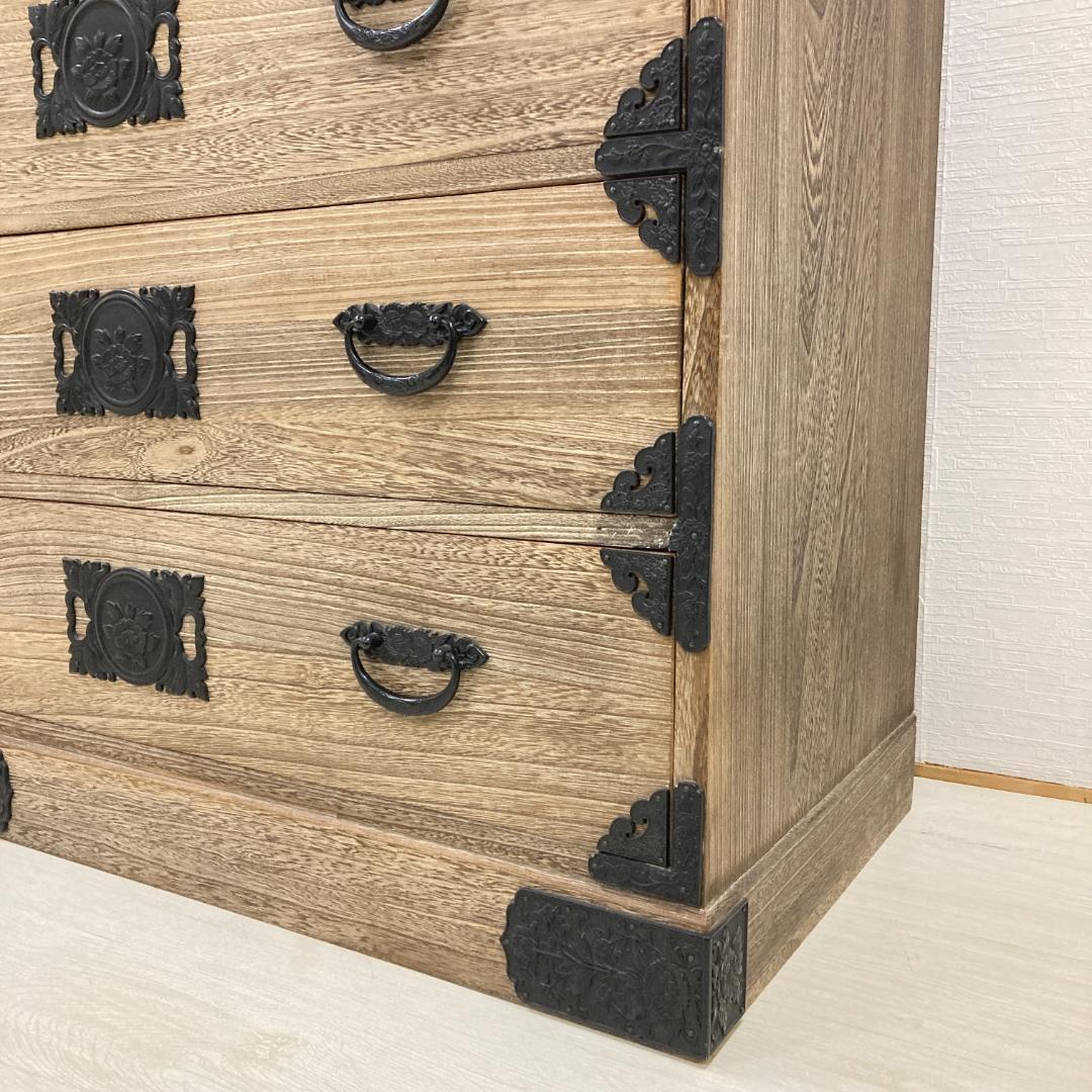 民芸箪笥　工芸タンス　４段　チェスト　古民家　時代