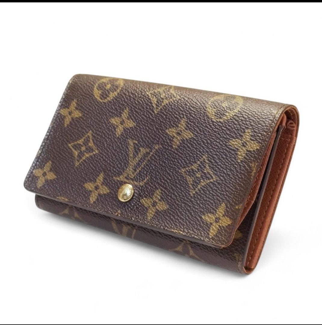 ☆外観美品☆ ルイヴィトン モノグラム トレゾール 二つ折り 財布 M61736