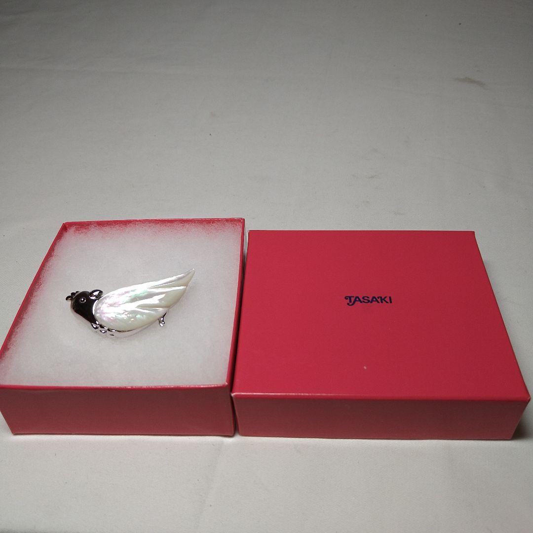TASAKI 鳥の形 ブローチ　真珠　貝　螺鈿