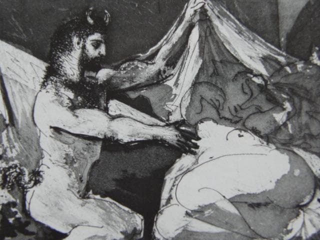 PABLO PICASSO【Faune devoilant une Femme】