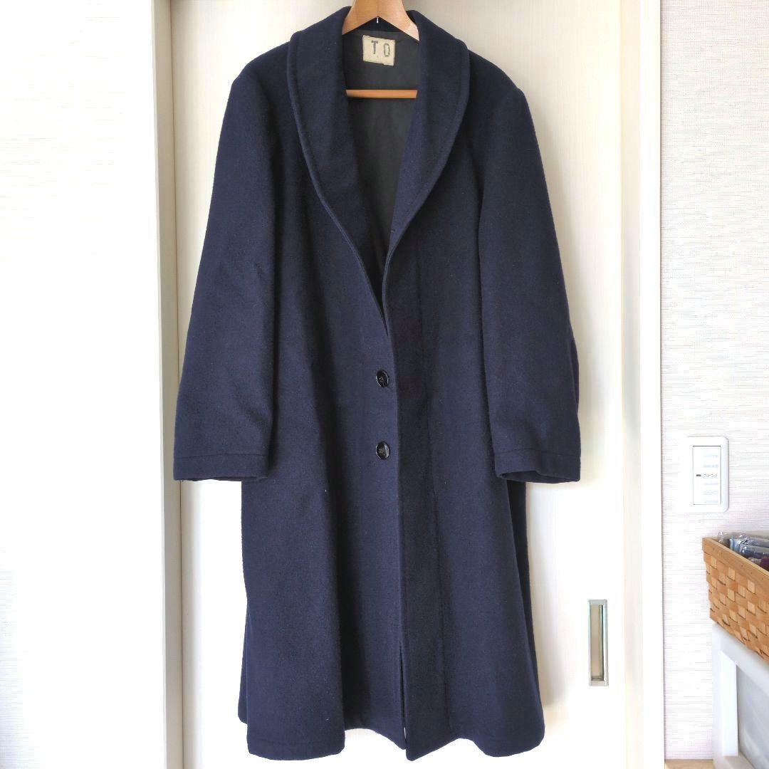 1940年〜1950年代　ホスピタルコート　ショールカラーウールコート　古着
