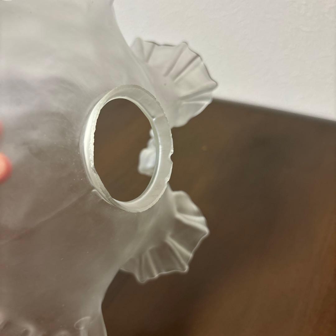 フランスアンティーク　ガラスシェード　ペンダントランプ