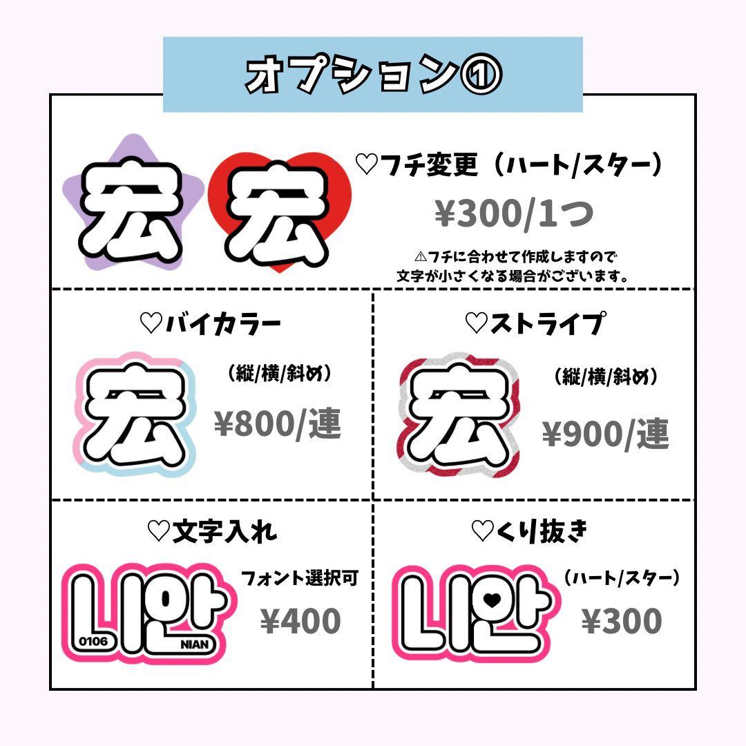 ラムタロページ♡0201ネームボード うちわ文字 連結文字パネル オーダー