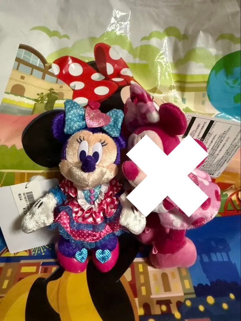 ディズニー　パルパルーザ　ミニー　ぬいぐるみバッジ　ぬいぐるみチャーム　セット