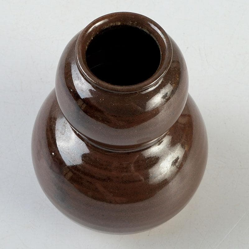 茶道具　平安　万代喜山作　瓢形茶入　仕覆付　共箱　V　9361