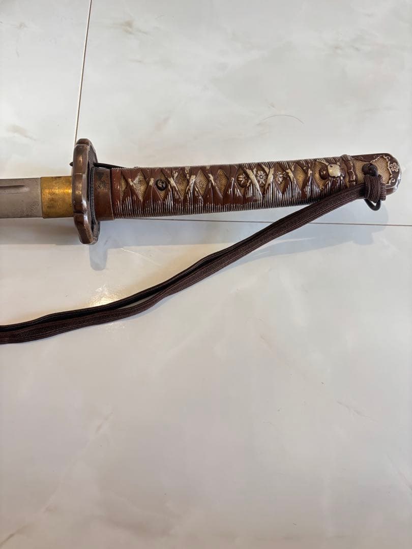 希少　日本軍 陸軍 軍刀 木鞘 革巻き 日本刀　激レア　模造刀　儀礼刀　年代物