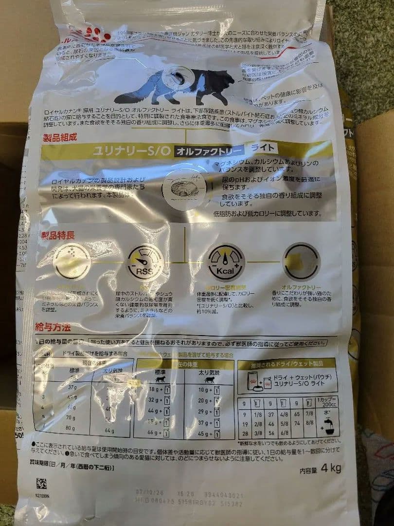  CANIN ユリナリーS/O ライト 4kg