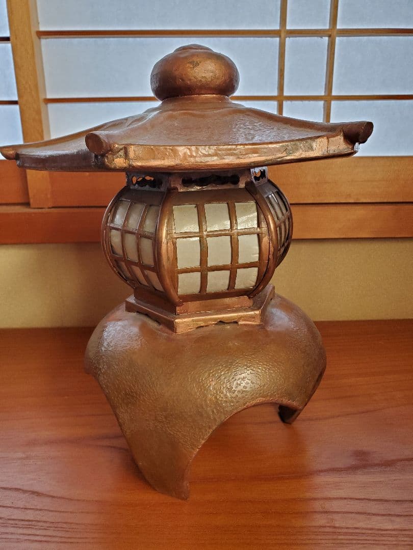 灯籠　銅製　年代物　アンティーク　美品　骨董品　置物　No.6