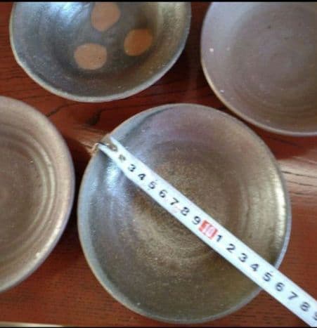 お抹茶椀　抹茶器　薄茶　作家物　備前焼　お茶会　４個　まとめて