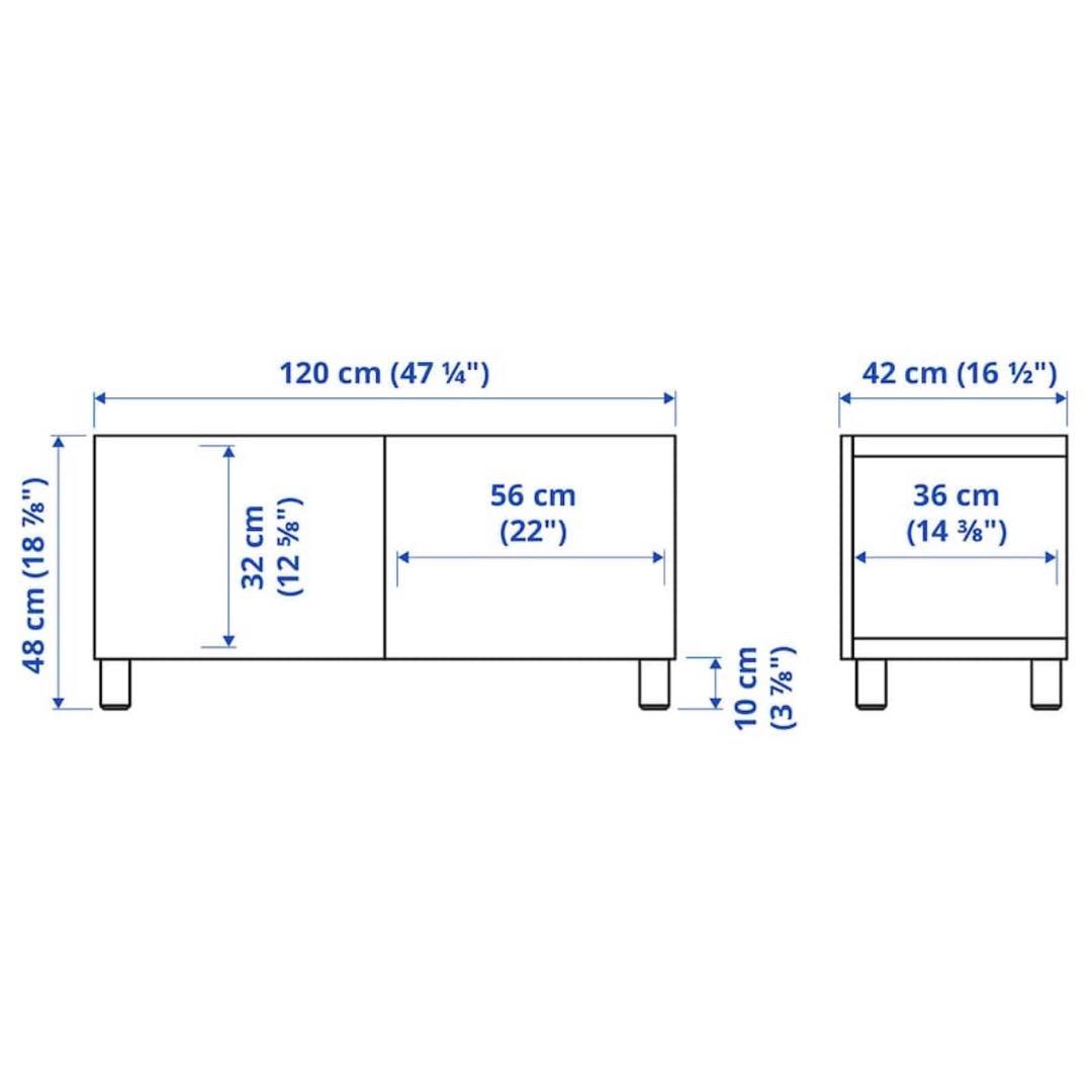 【それそら】IKEA ベストー　テレビ台　120x42x48 cm