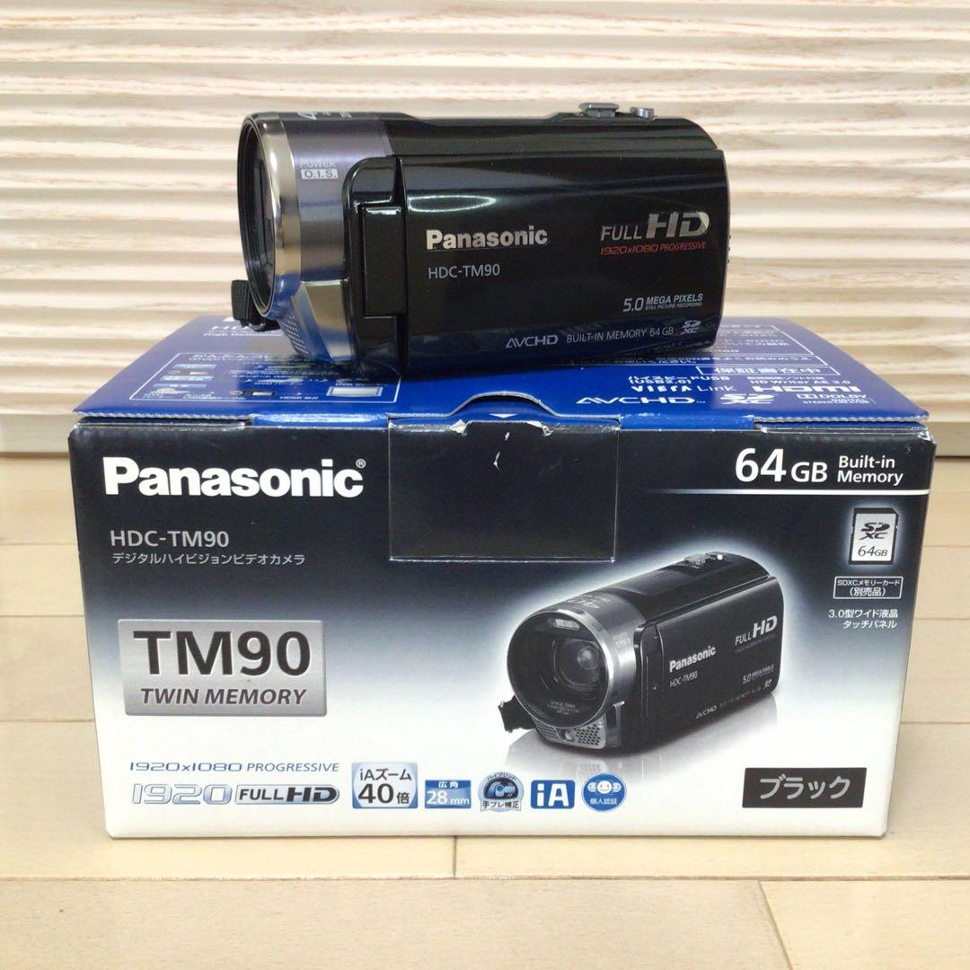 Panasonic HDC-TM90 ビデオカメラ 本体 64GB ＋大容量ＢＴ