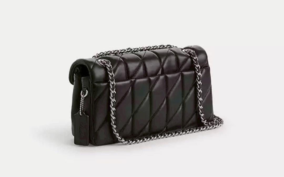COACH コーチ cp150 タビー ショルダー26 黒　Cマークシルバー色