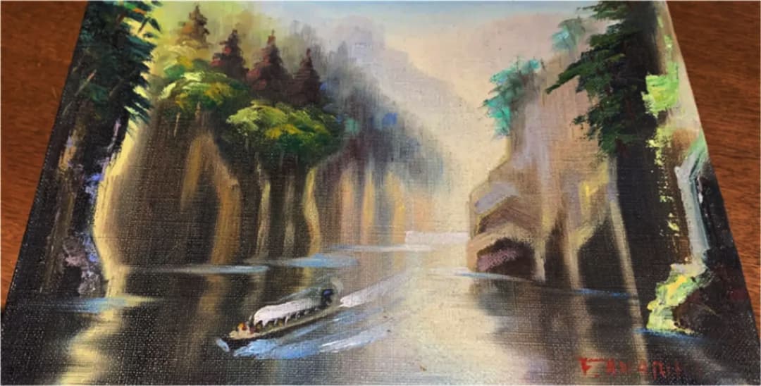 油絵　高千穂