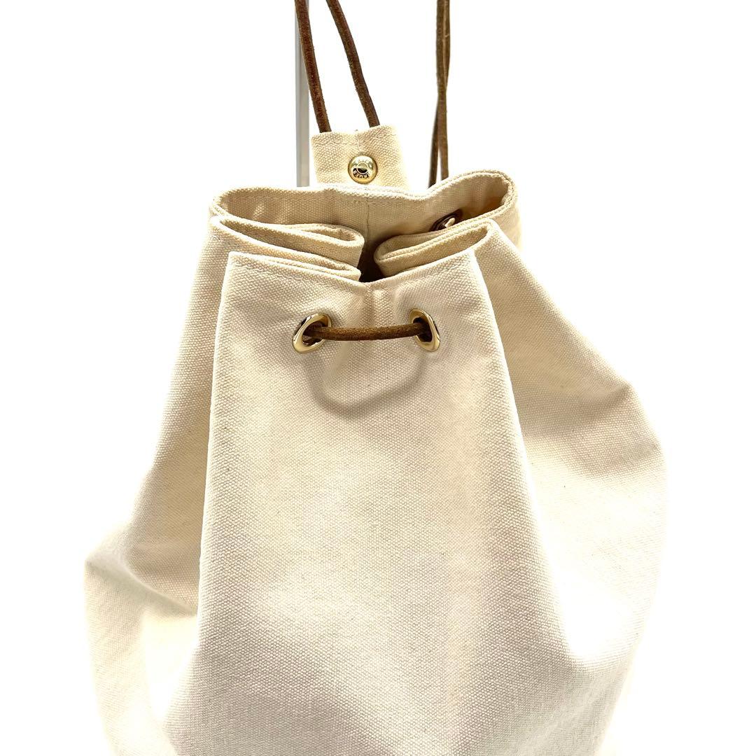 HERMESエルメス ポロションミミルGM巾着ショルダーバッグ アイボリー 希少