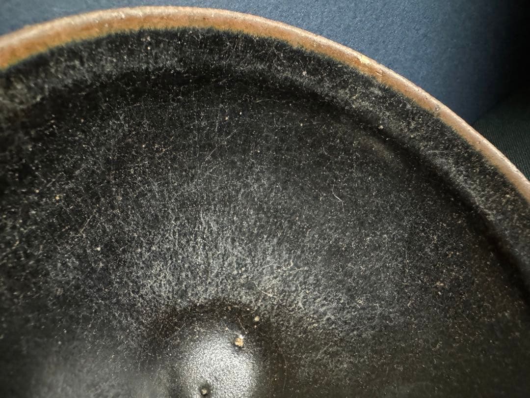 中国骨董　宋　天目茶碗　建窯　湯呑　茶道具　唐物　旧家蔵出し(N-16)