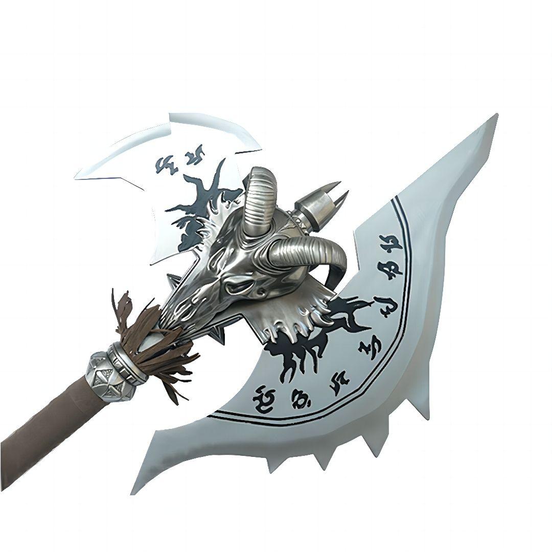 オレンジ斧 魔獣世界 影哀しみ 模造刀·模擬刀 古兵器 武具 Cosplay