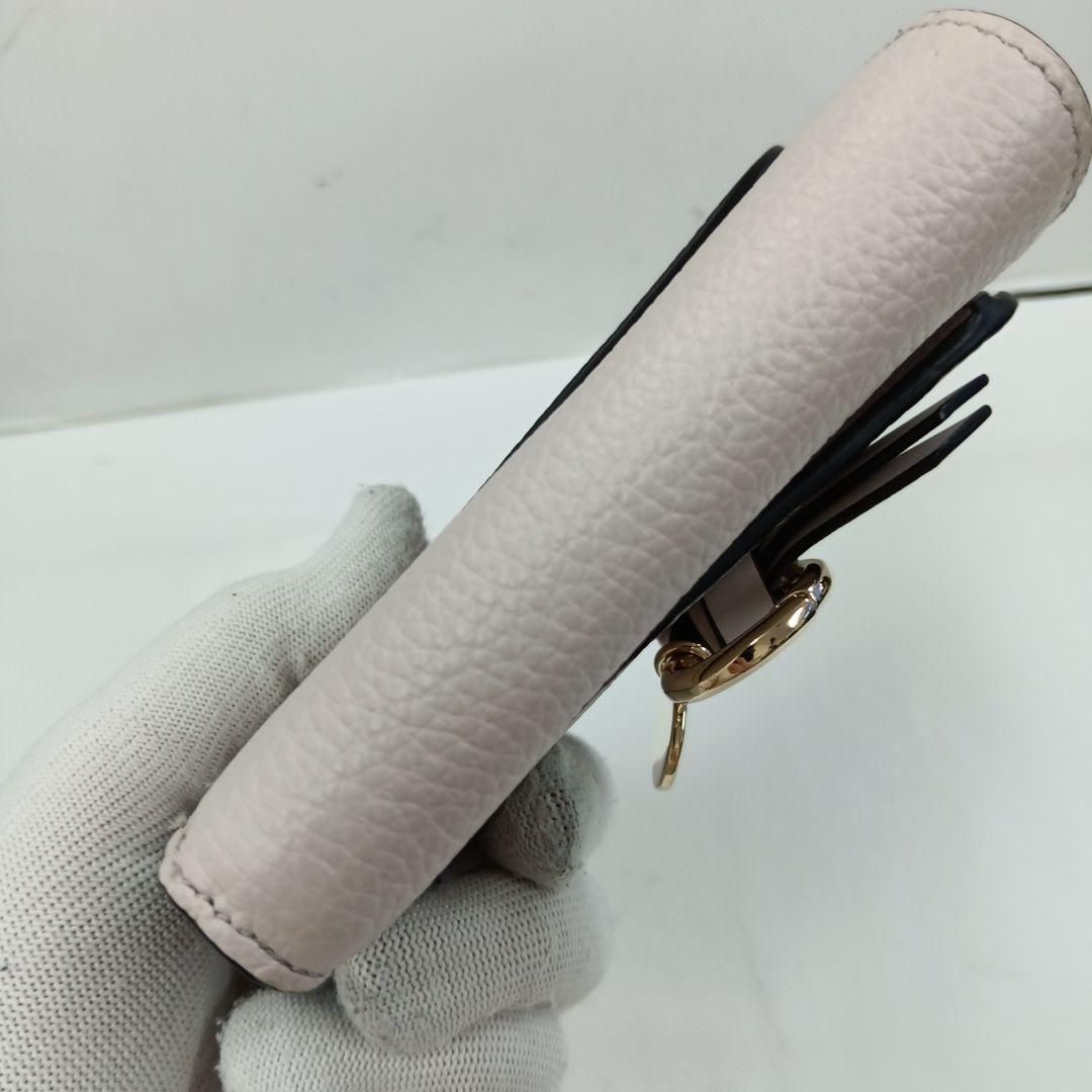 KM012 クロエ 美品 アルファベット 3つ折り財布 箱付き ゴールド金具