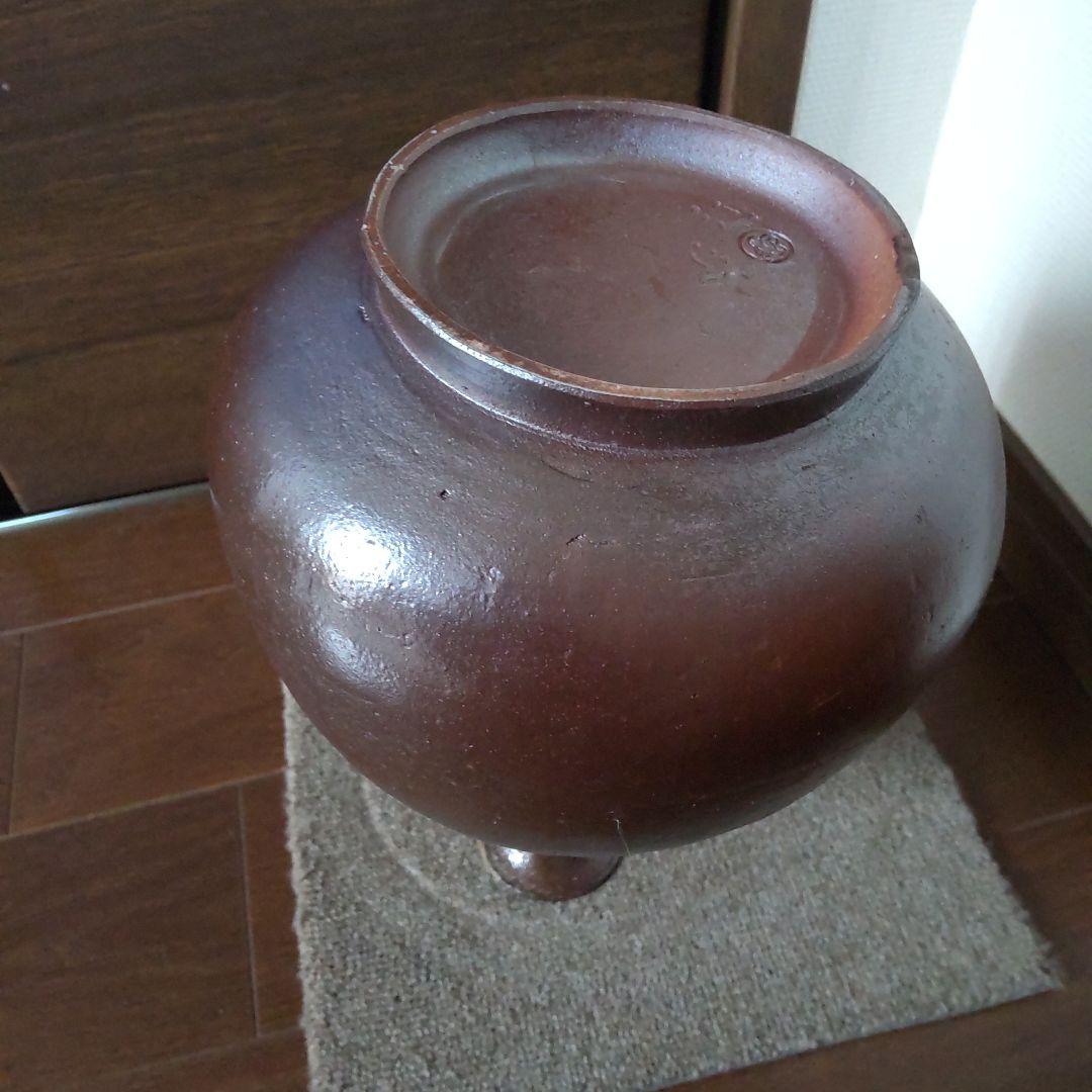 黒備前　尻張花入　12　備前焼