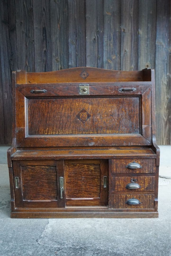 大正時代 ライティングビューロー 収納 デスク