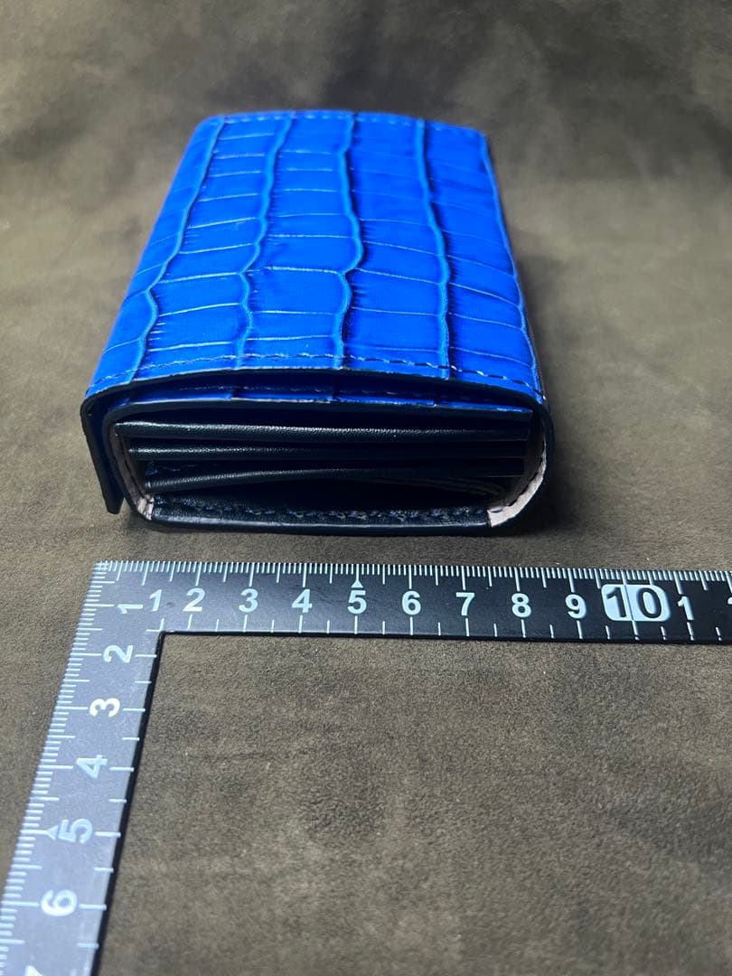 エムピウ ミッレフォッリエ　同型　革財布　クロコダイル型押しレザー