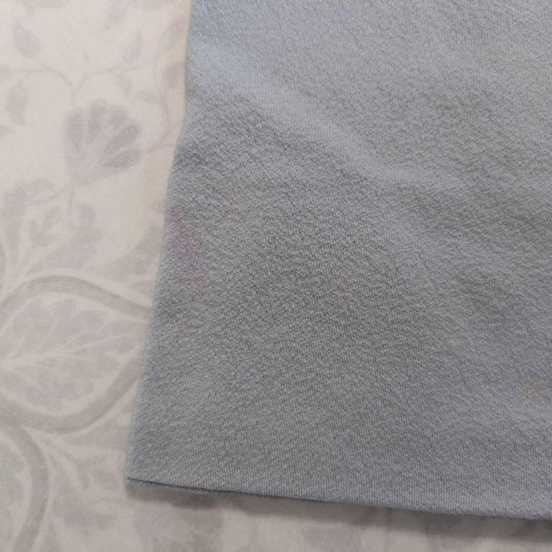 色無地　着物　フルセット　正絹　グレー　帯渦巻き　D2