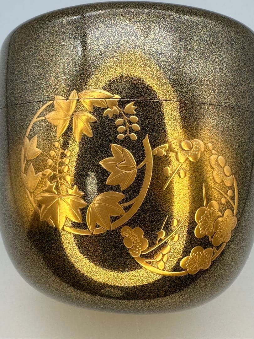 茶道具　棗　島田春光　花丸四君子
