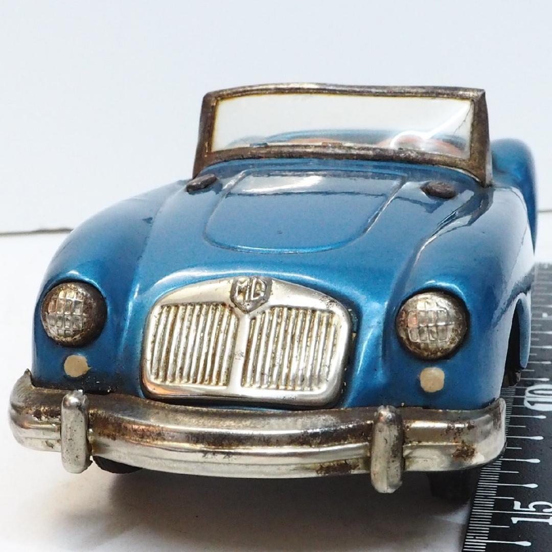 旧バンダイ【MGA 1600クーペ青ブルー 小】ブリキtin toy car箱無