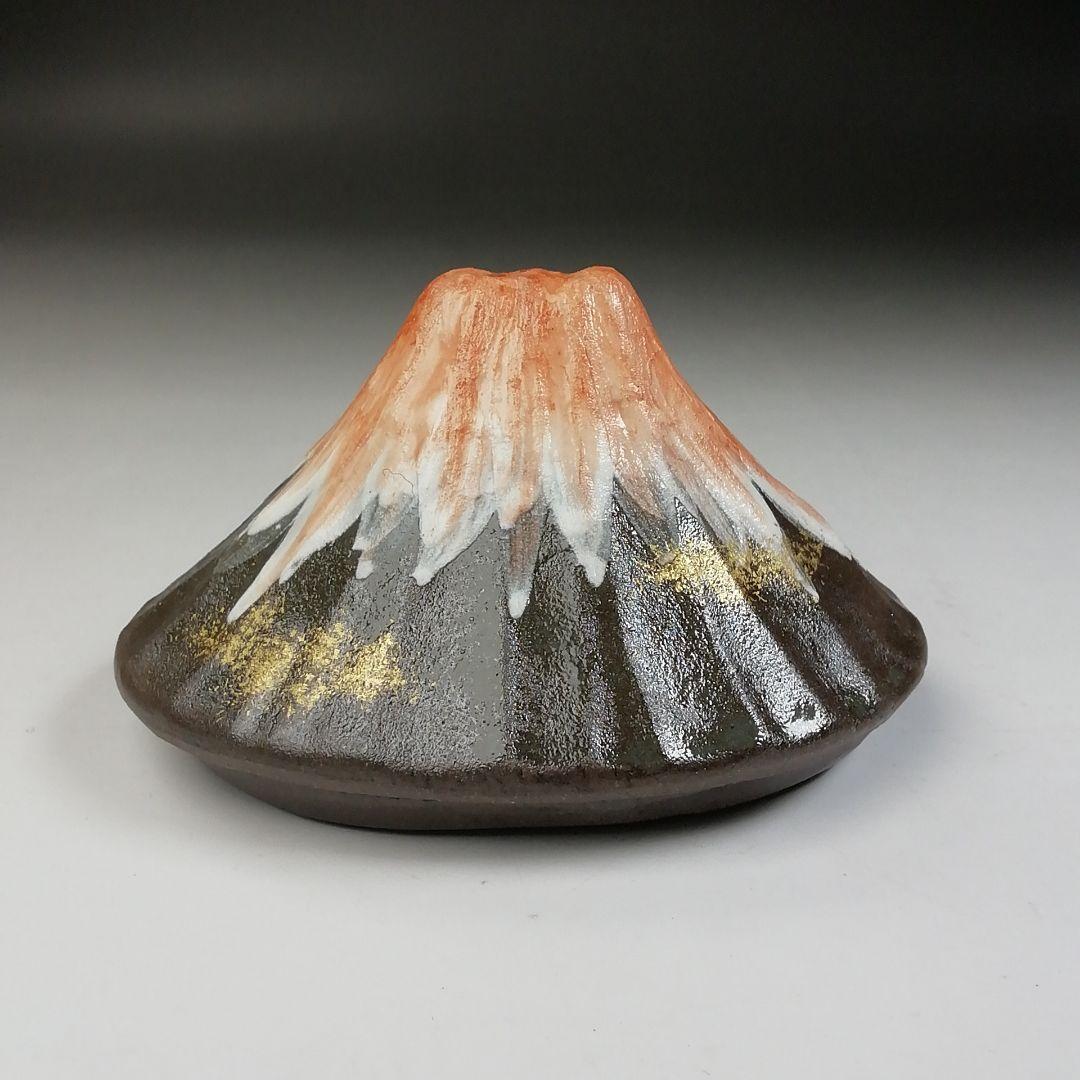 Ｔ７４６　香合　『富士山』『中村良二 造』　共箱　茶道具