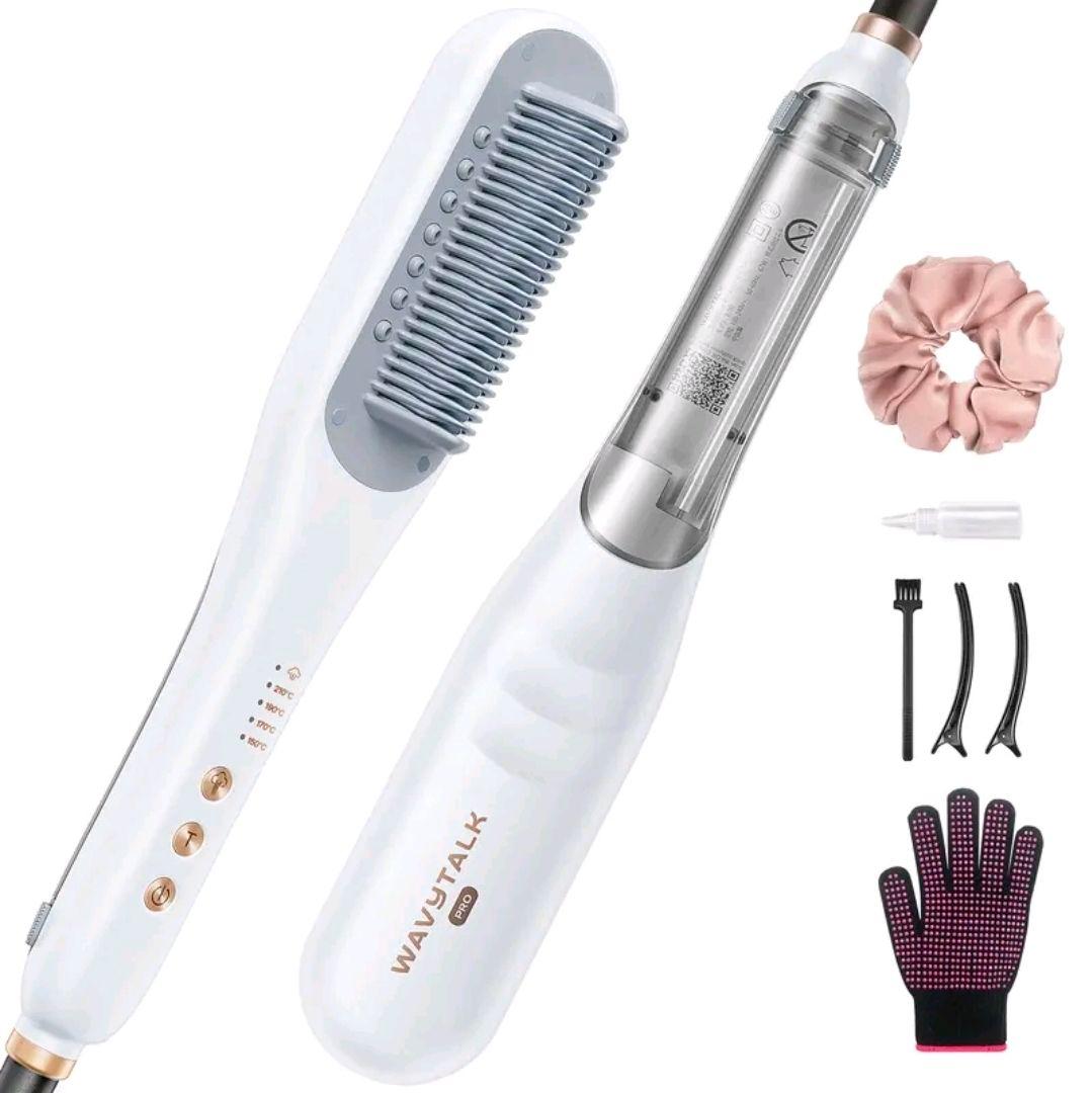 【新品未使用】WAVY TALK スチームラインプロ ブラシ ヘアアイロン