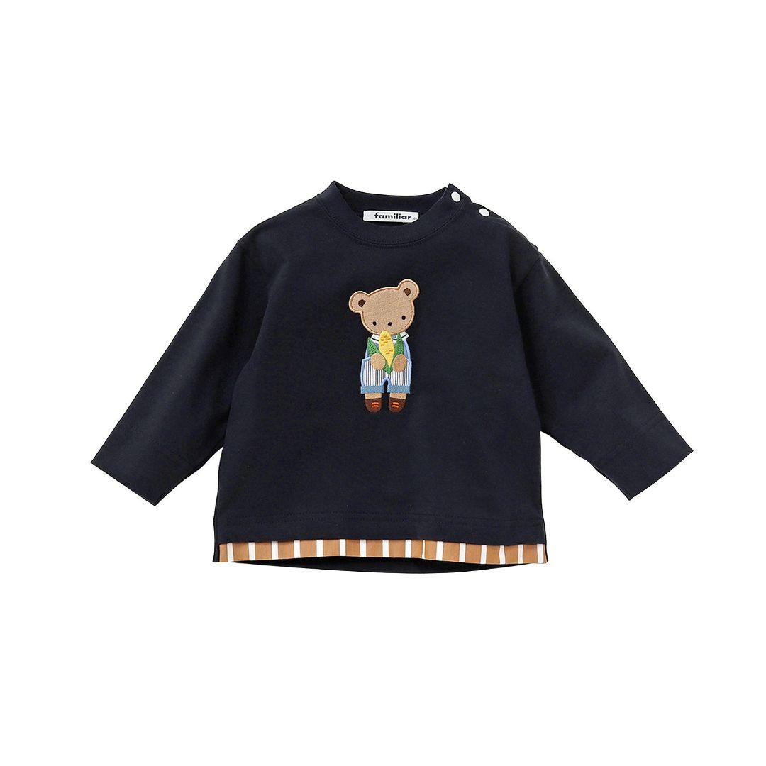 新品 ファミリア 長袖 Tシャツ カットソー 90