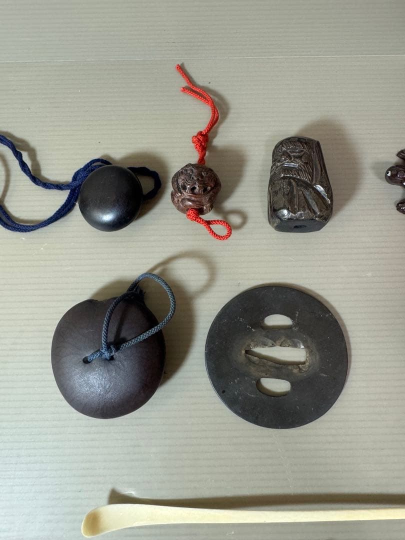 2918 時代提げ物 根付 合計17点　天然素材　時代物